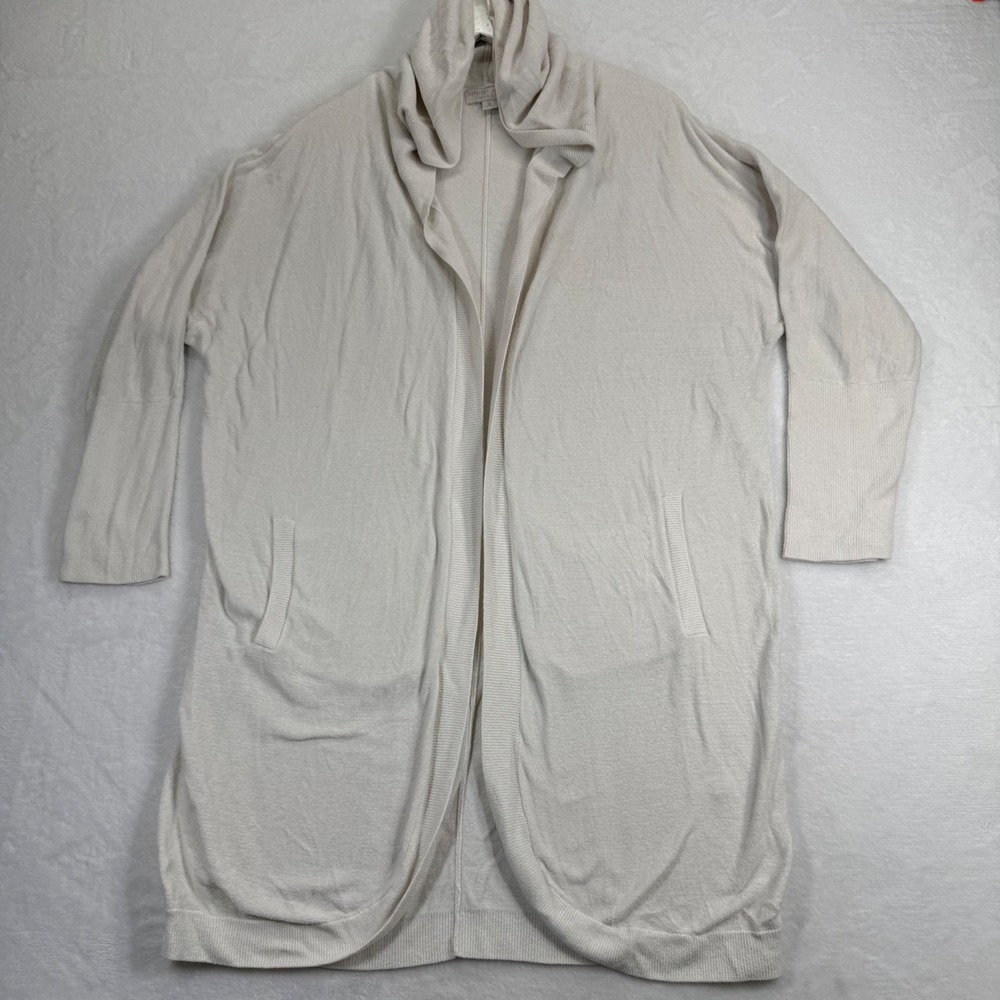 Barefoot Dreams CozyChic Ultra Lite Hooded Cardigan Cream BDWCU22049 Womens M